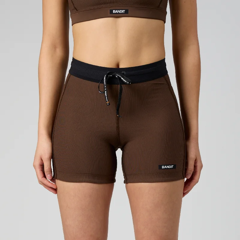 Cadence™ 5"" Women's Compression Shorts - Umber