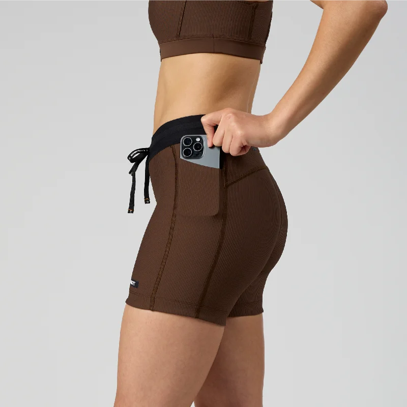 Cadence™ 5"" Women's Compression Shorts - Umber