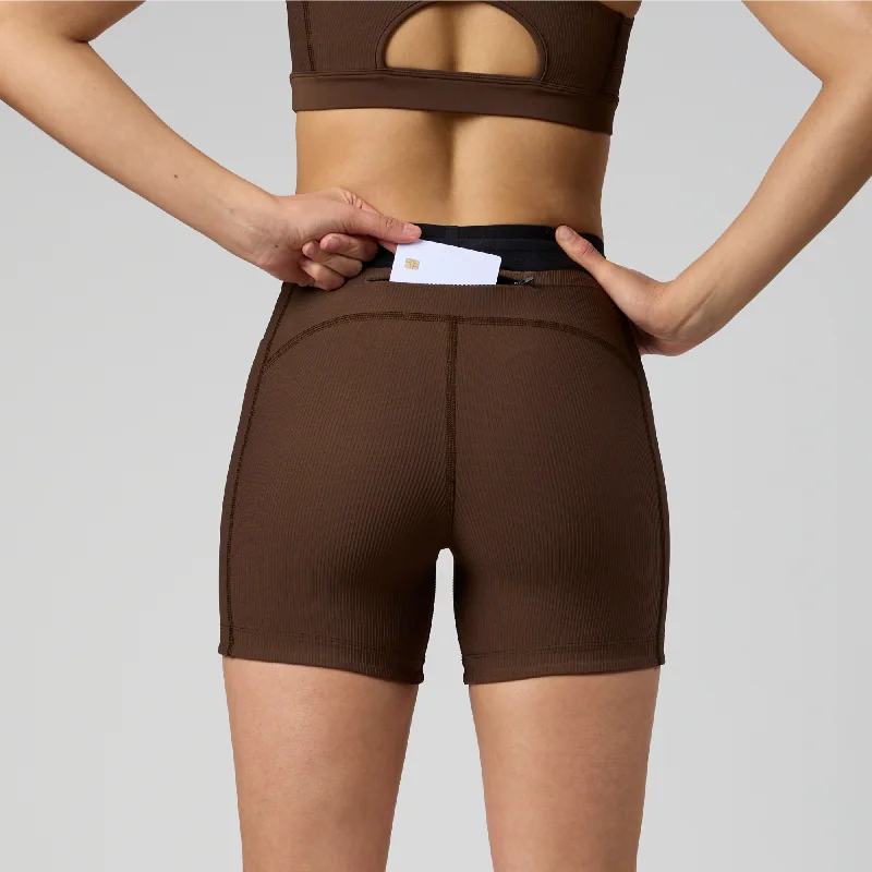 Cadence™ 5"" Women's Compression Shorts - Umber