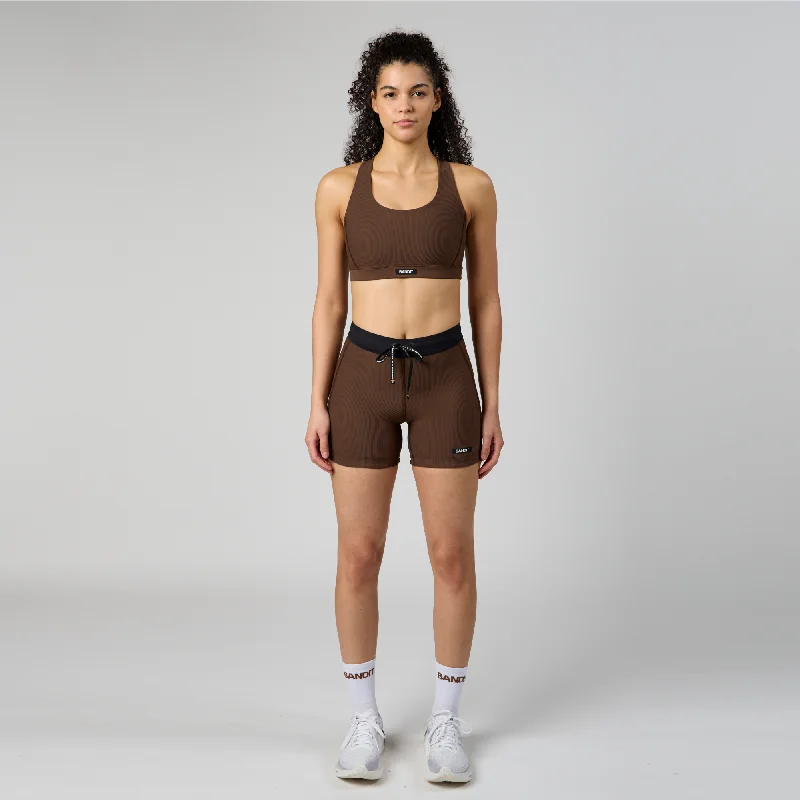 Cadence™ 5"" Women's Compression Shorts - Umber