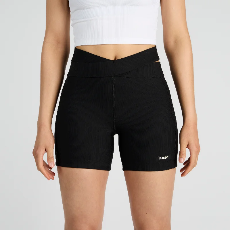 Cadence™ Crossover 5"" Women's Compression Shorts - Black