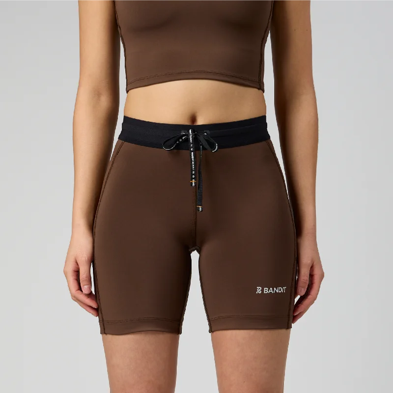 Stamina™ 7"" Women's Compression Shorts - Umber