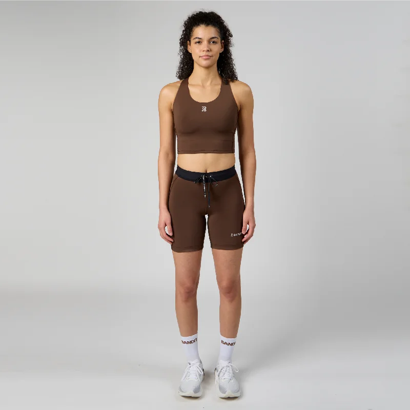 Stamina™ 7"" Women's Compression Shorts - Umber