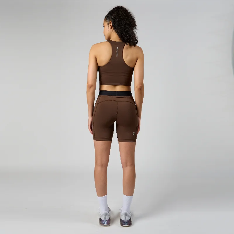 Stamina™ 7"" Women's Compression Shorts - Umber