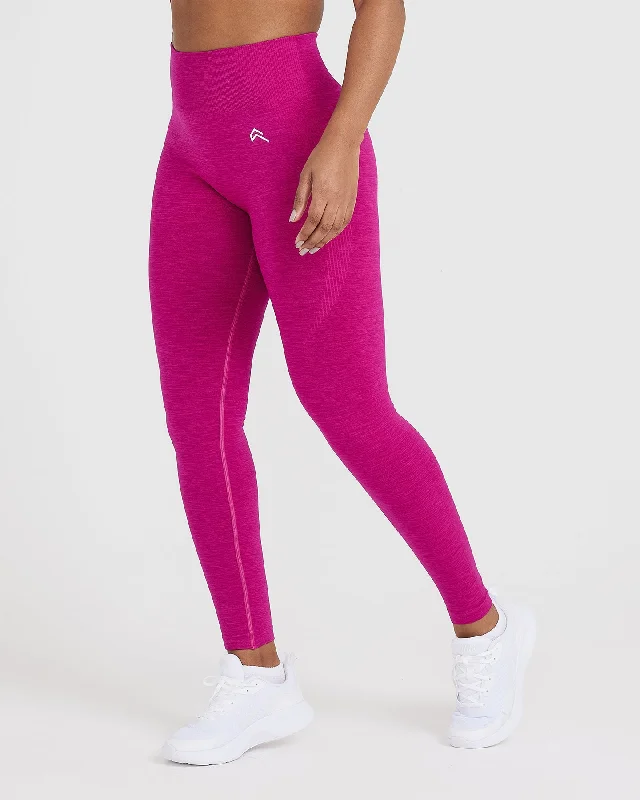 Classic Seamless 2.0 Leggings | Fuchsia Marl