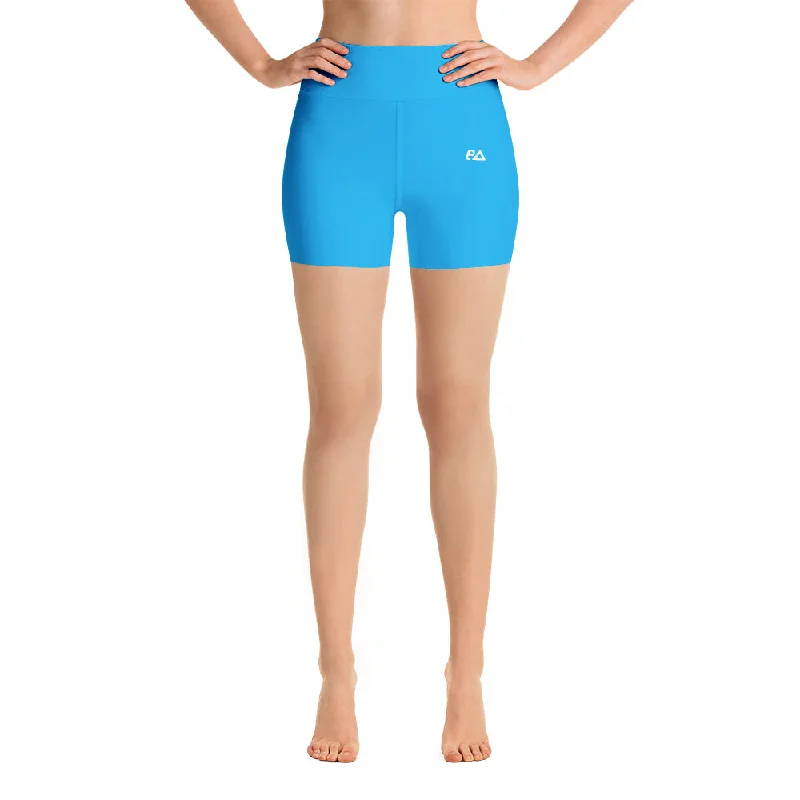 Classic Logo Yoga Shorts- Sapphire Blue