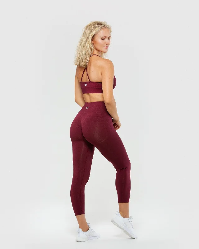 Define Scrunch Seamless 7/8 Leggings | Dark Cherry