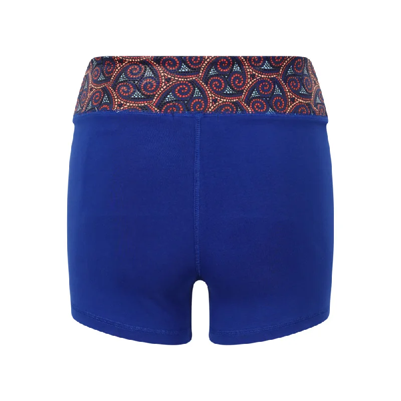 Warm Chakra Yoga Shorts Blue