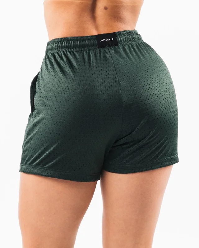 Signature Mesh Short 4"" - Evergreen