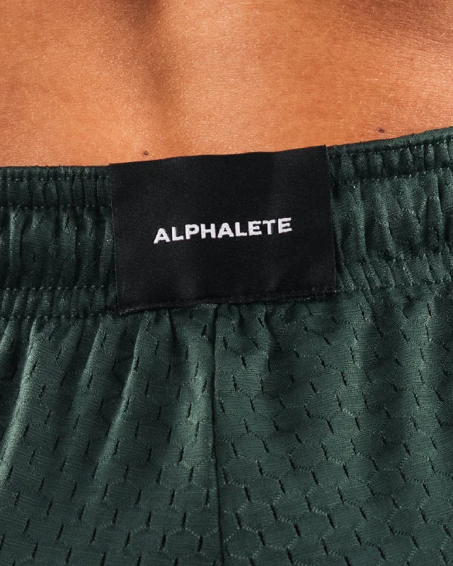 Signature Mesh Short 4"" - Evergreen