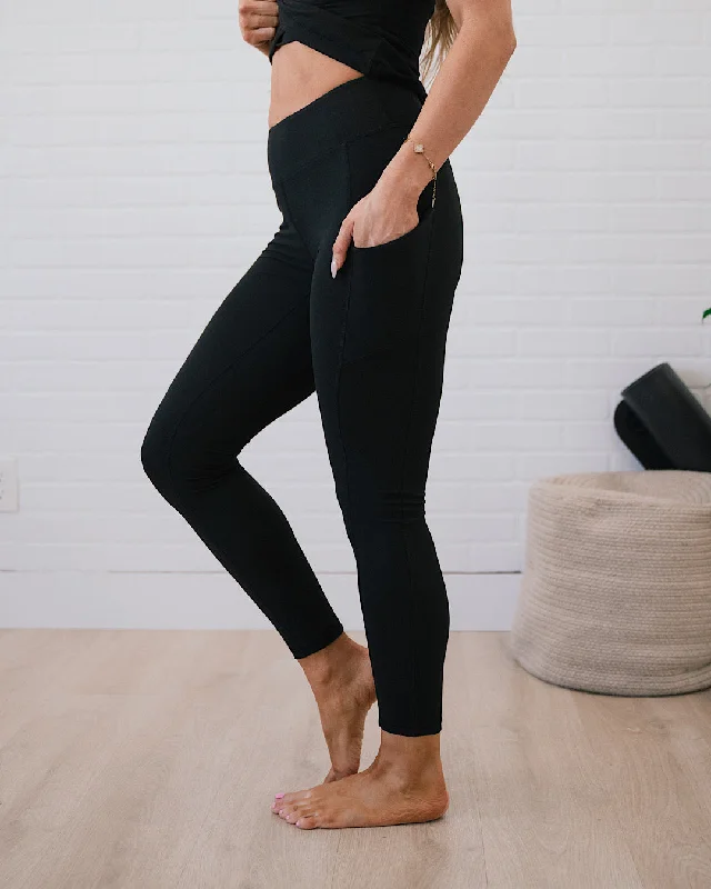 Rae Mode Full Length Sporty Leggings - Black