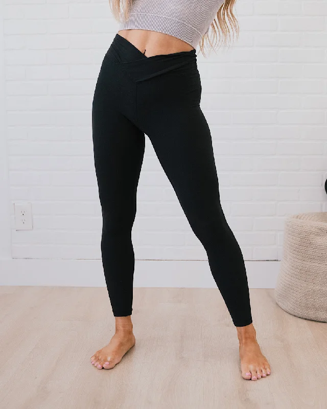 Rae Mode V-Waist Leggings - Black