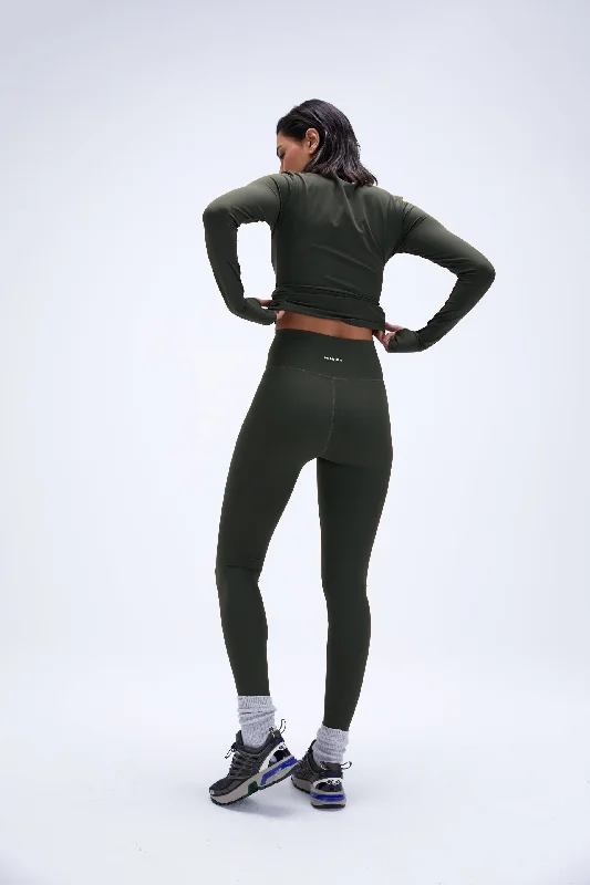 Ultimate Wrap Over Leggings - Dark Olive