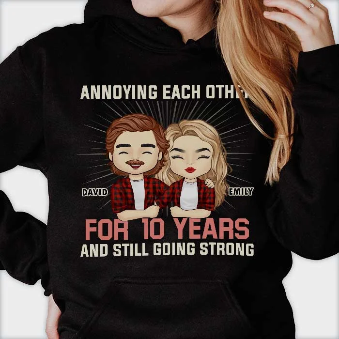 Annoying Each Other For 20 Years And Still Going Strong - Anniversary Gifts, Gift For Couples, Husband Wife, Personalized Unisex Hoodie