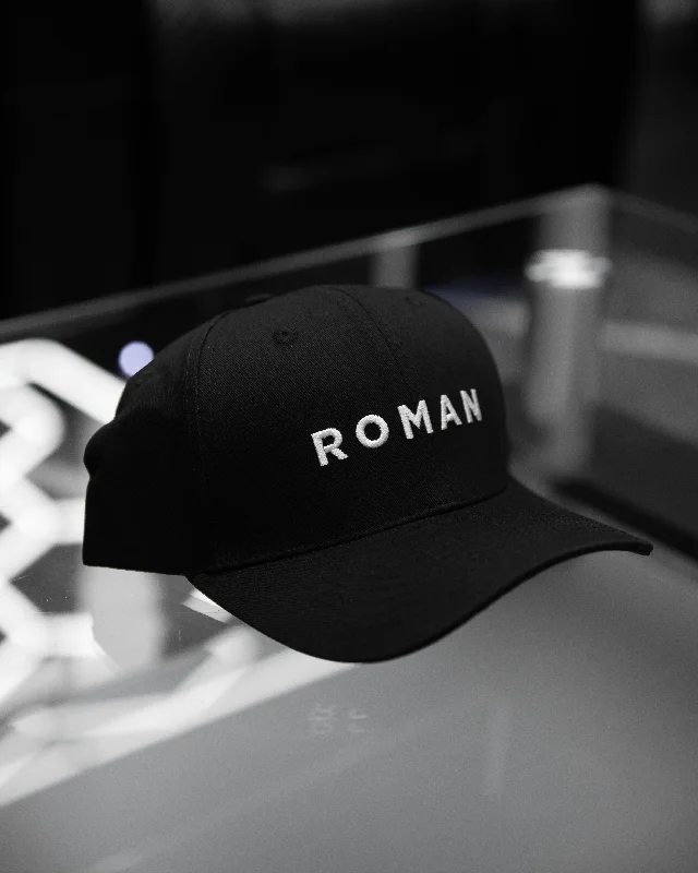 Black Roman Snapback Hat