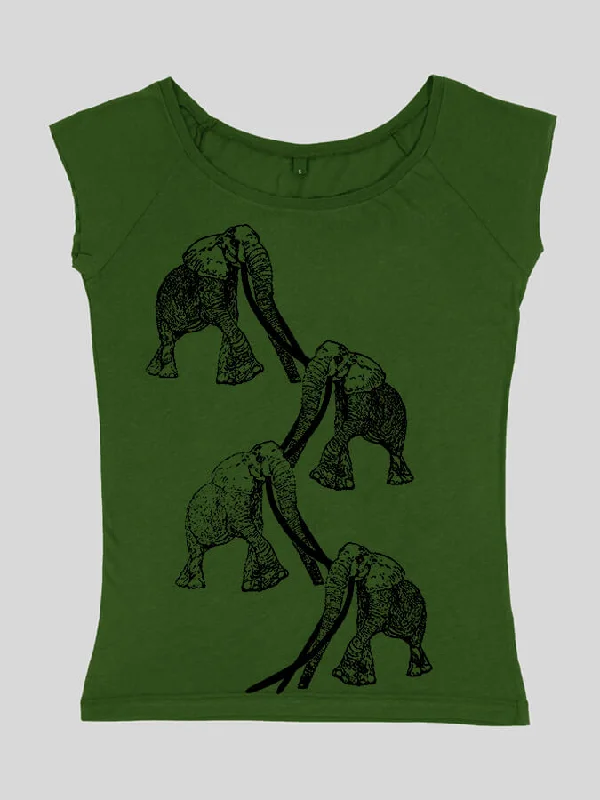 S / Leaf Green - Glitter Black Elephant Tuskers