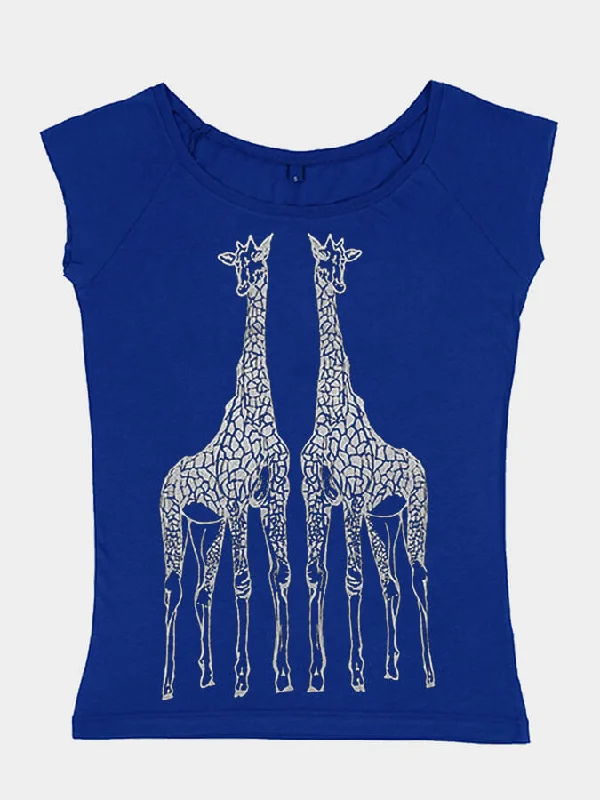 Emma Nissim Natural Organic Cotton Women's T-Shirt Top - Giraffes