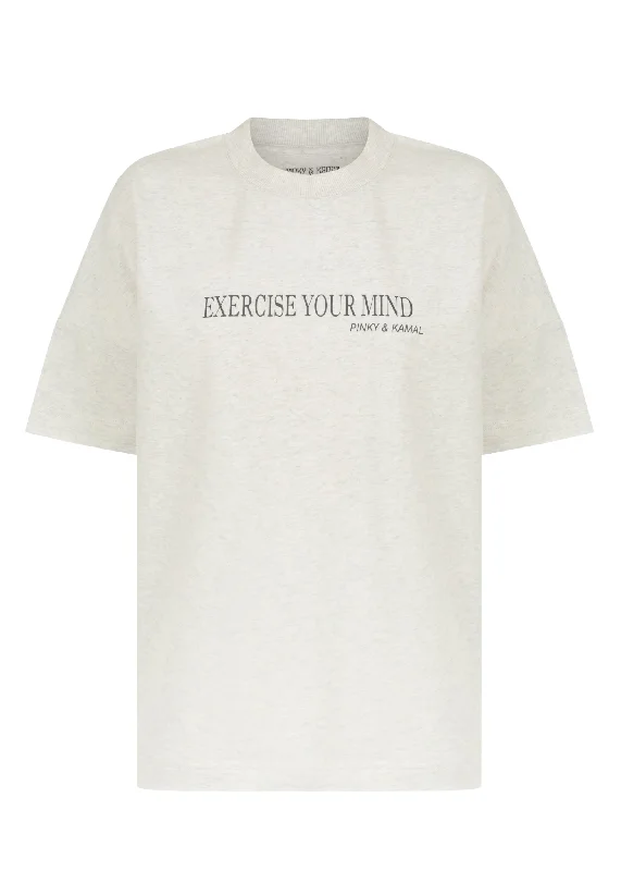 Exercise Your Mind T-Shirt - Grey Marle