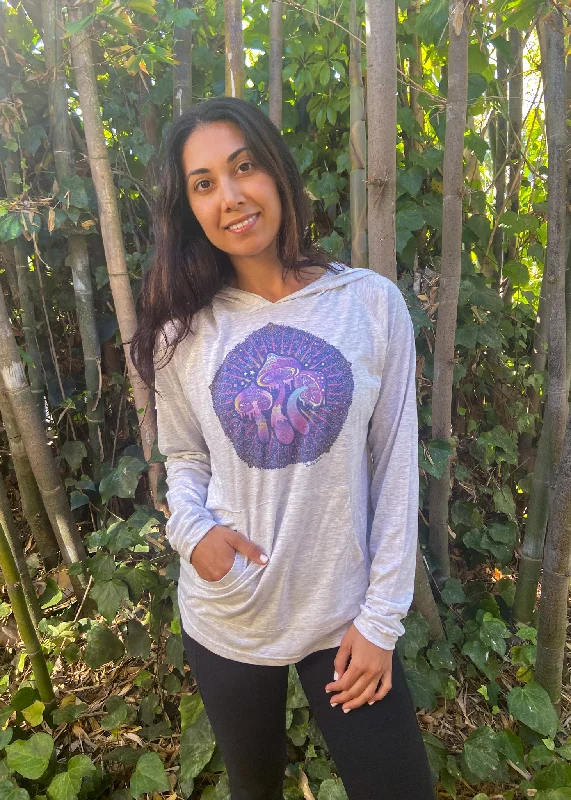 Mushroom Trilogy Hoodie Tee With Incredible Sunset