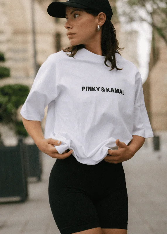 Pinky & Kamal T-Shirt- White/Black