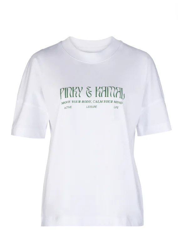 Pinky & Kamal Logo T-Shirt - Green Text