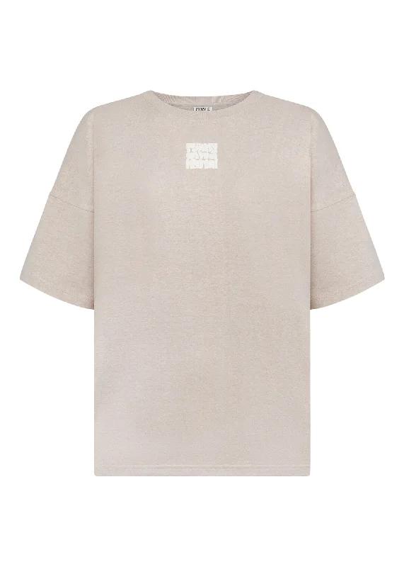 PK Oversized Hemp Bubble Logo T-Shirt - Sand