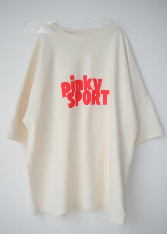 PK x ICONIC - Pinky Sport T-Shirt Cream/Red