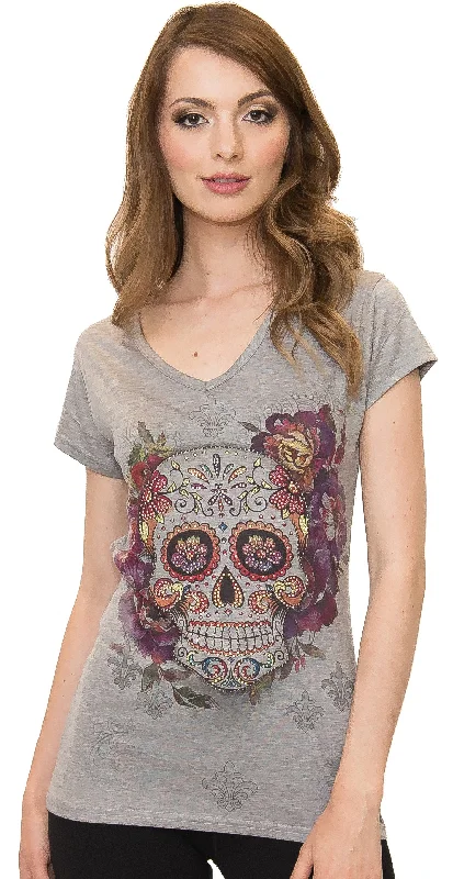 Sugar Skull V-Neck T-Shirt