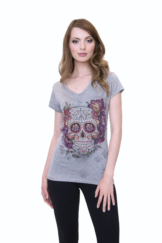 Sugar Skull V-Neck T-Shirt