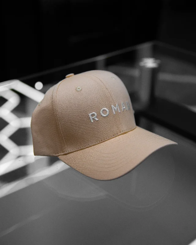 Tan Roman Snapback Hat