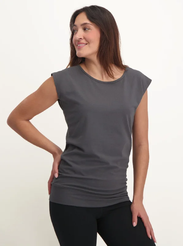 Urban Goddess Asana Yoga Tee - Charcoal