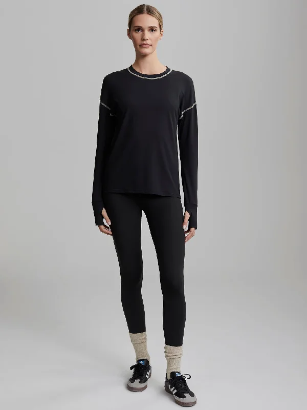 Varley Cella Long Sleeve Tee - Black