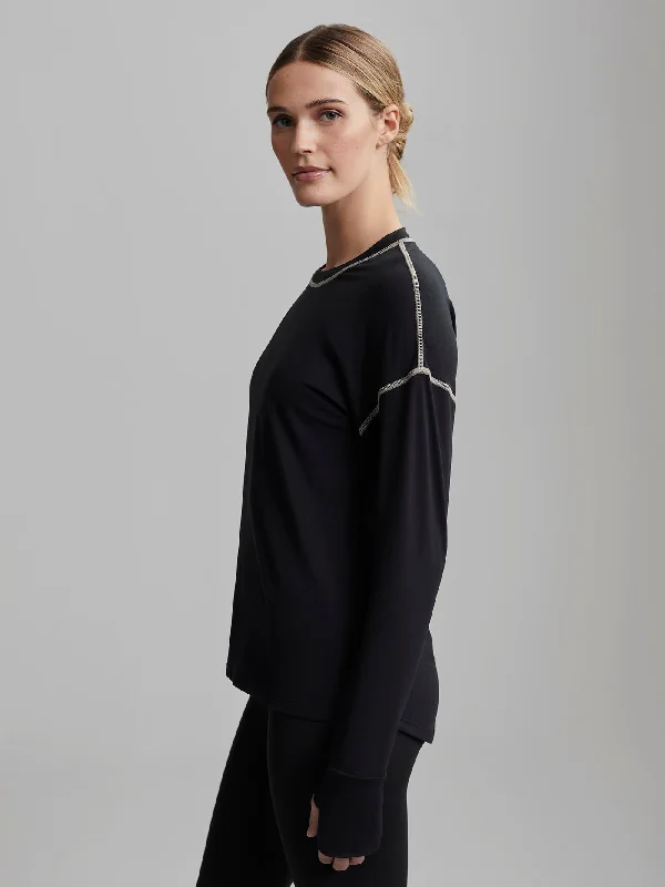 Varley Cella Long Sleeve Tee - Black