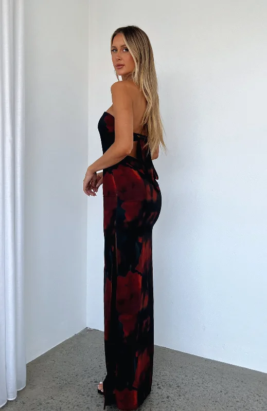 Leave You Alone Maxi Dress Deep Merlot