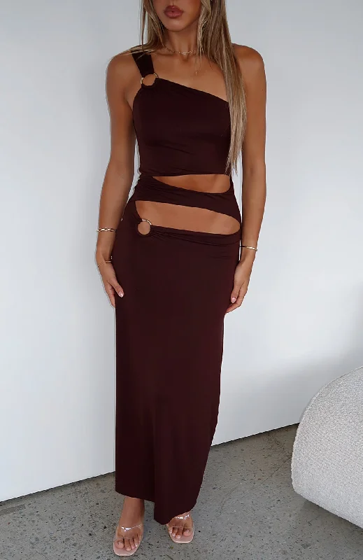 Made Me Different Maxi Dress Chocolate