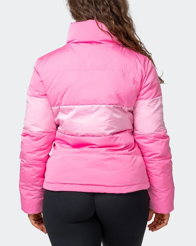 Reversible Puffer Jacket - Strawberry Cream / Blossom