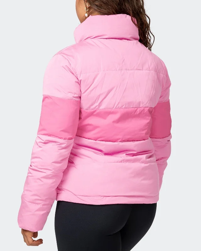 Reversible Puffer Jacket - Strawberry Cream / Blossom