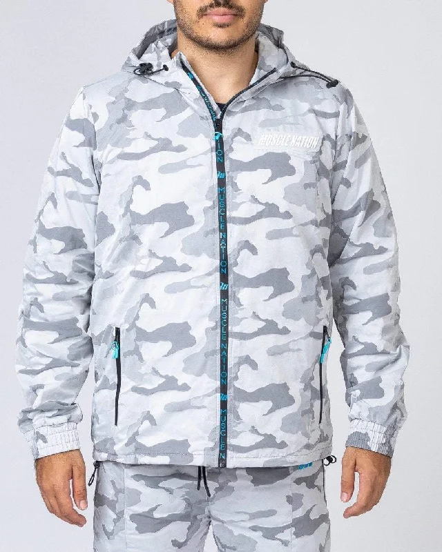 Unisex Tracksuit Jacket - Snow Camo