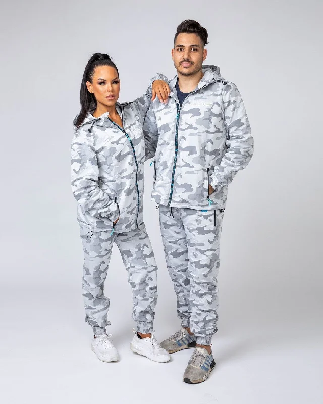 Unisex Tracksuit Jacket - Snow Camo