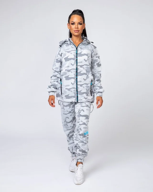 Unisex Tracksuit Jacket - Snow Camo