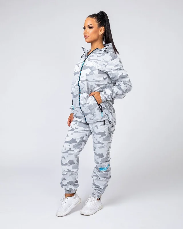 Unisex Tracksuit Jacket - Snow Camo