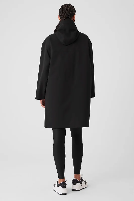 Rain Or Shine Long Coat - Black