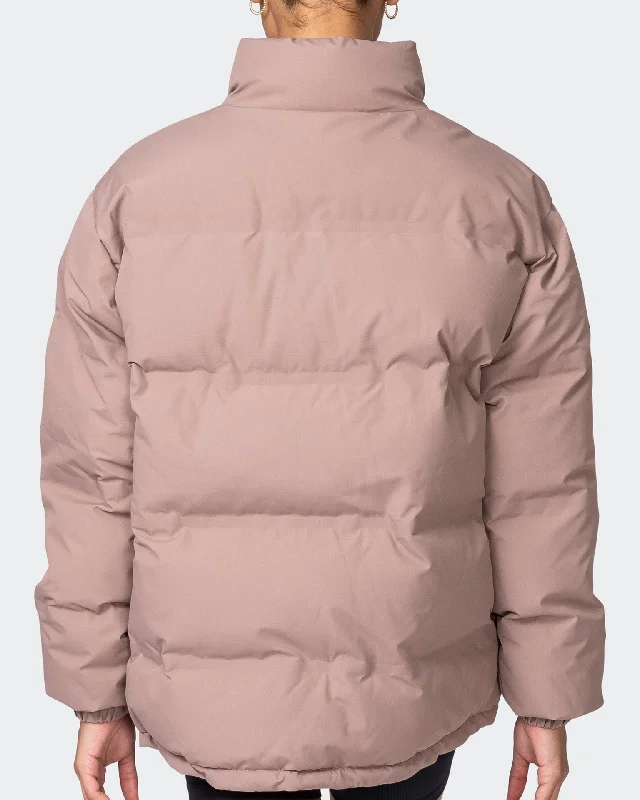 Womens Staple Oversized Puffer Jacket - Praline