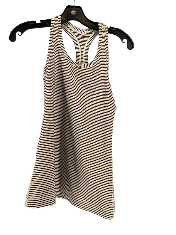 Athletic Tank Top By Lululemon In Striped Pattern, Size: M