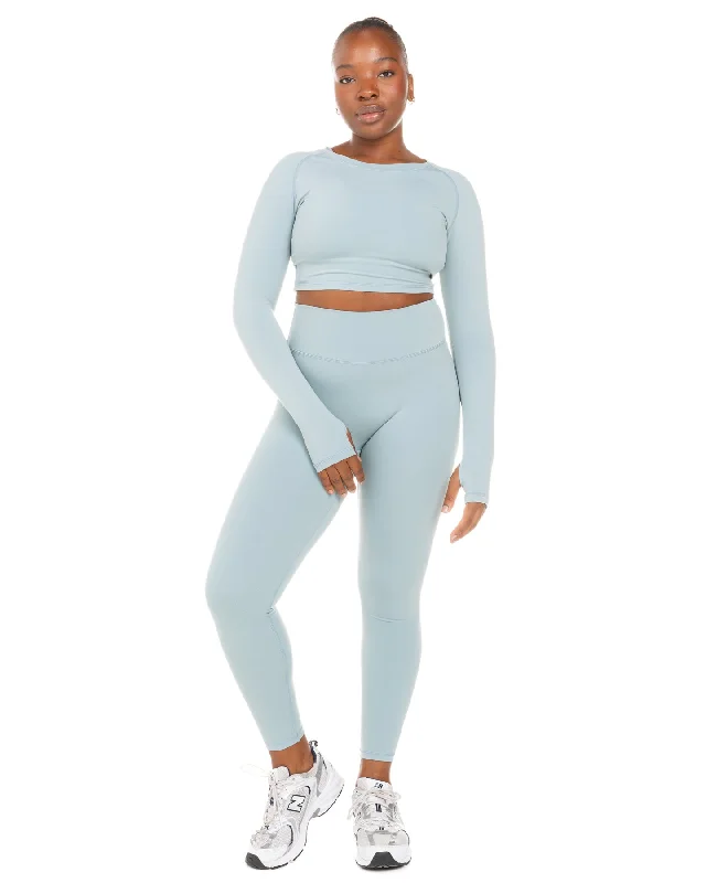 Aura Crop Long Sleeve - Sea Foam