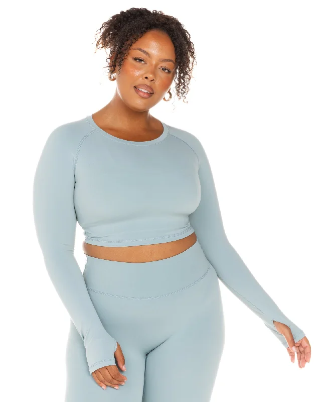 Aura Crop Long Sleeve - Sea Foam