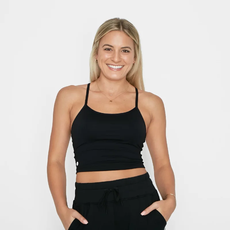 Sculpt Ava Crop Top - Black