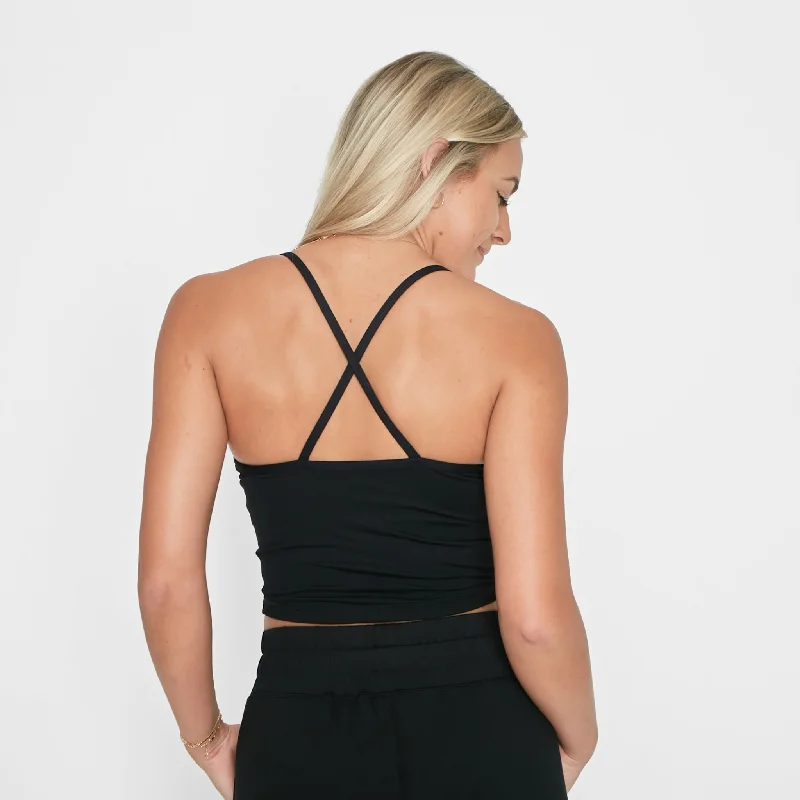 Sculpt Ava Crop Top - Black