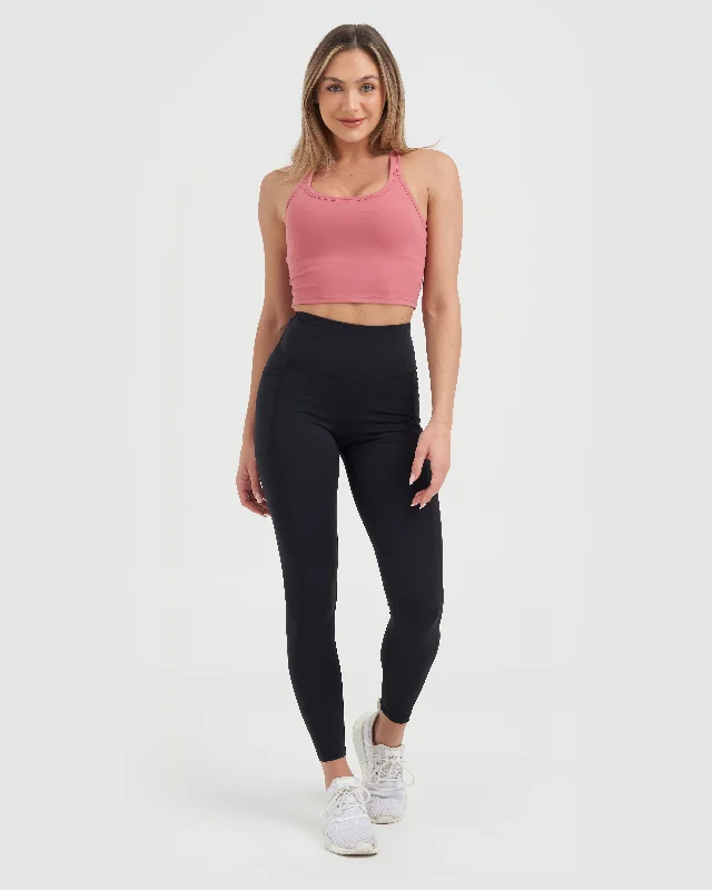 Core Trainer Steph Active Crop - Light Burgundy