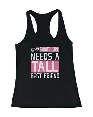 Cute Tall and Short Best Friend Tank Tops - Matching BFF Tanks